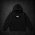 Black OLYMPUS Strength heavyweight hoodie front