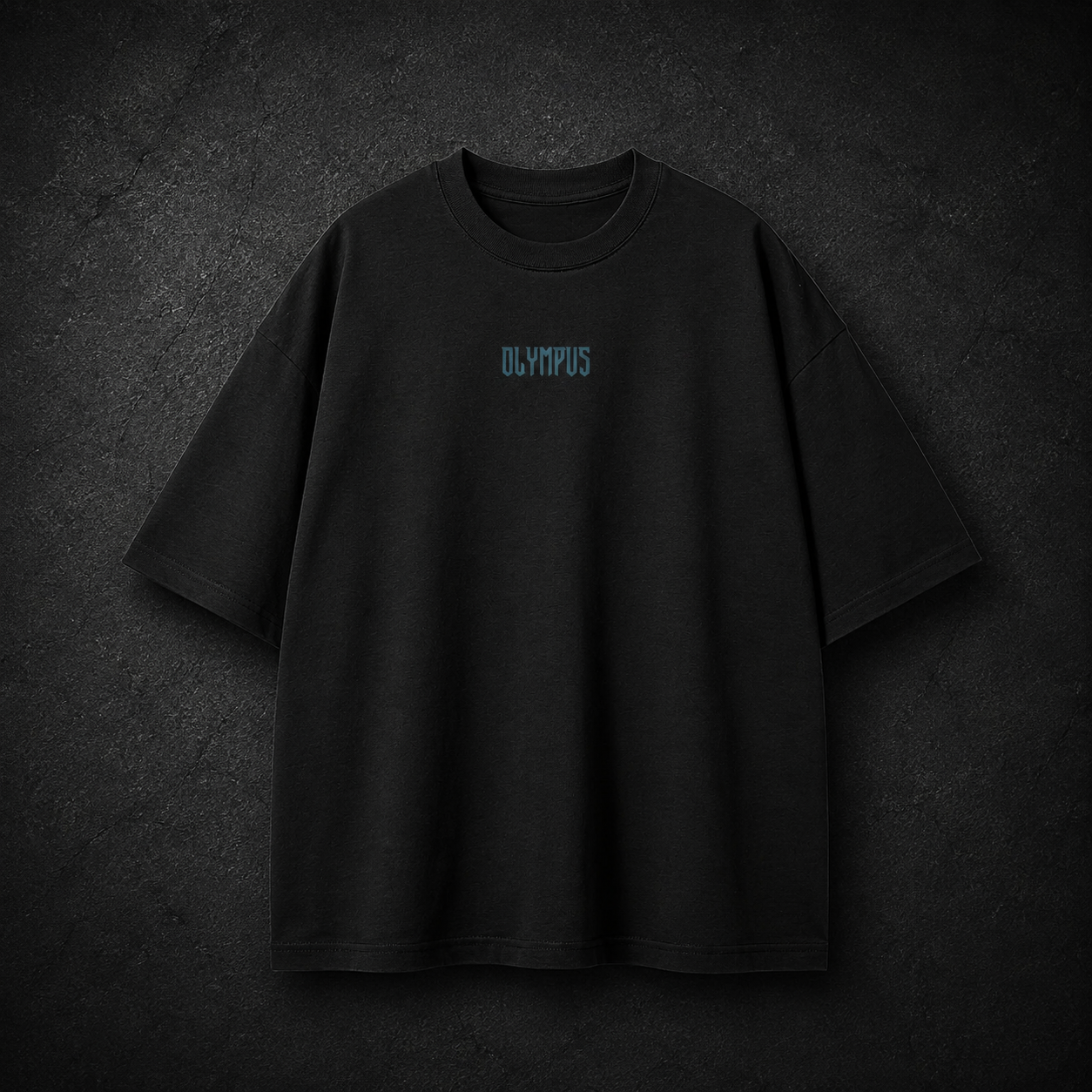 Black OLYMPUS Elk heavyweight graphic tee front design