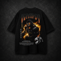 Black OLYMPUS Gorilla heavyweight graphic tee back design with gorilla graphic