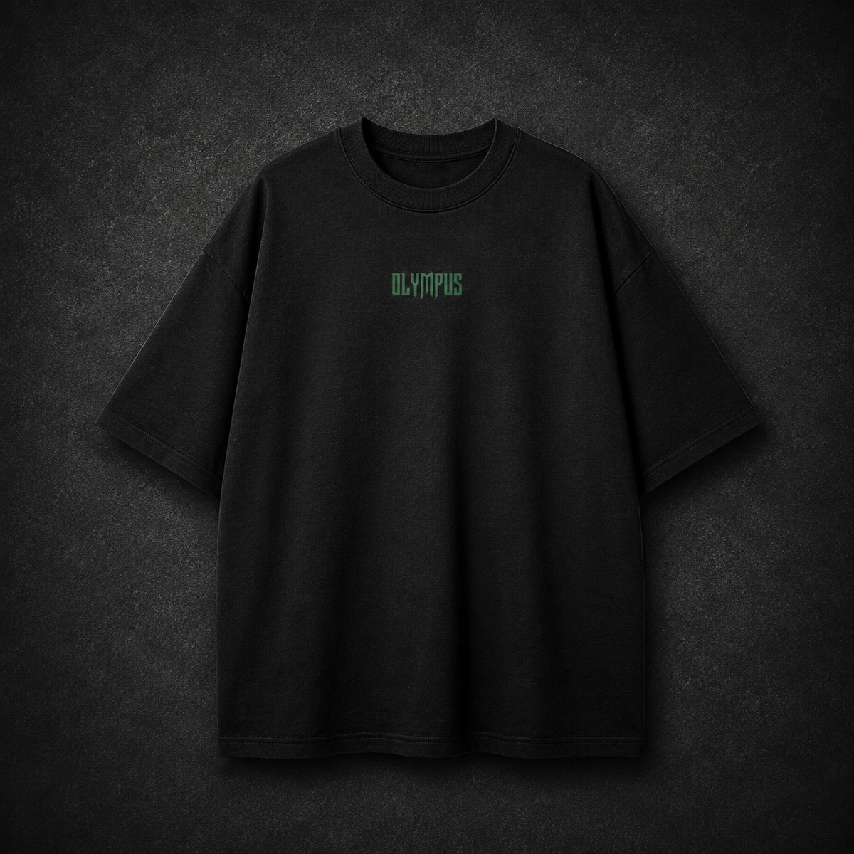 Black OLYMPUS Grizzly heavyweight graphic tee front design