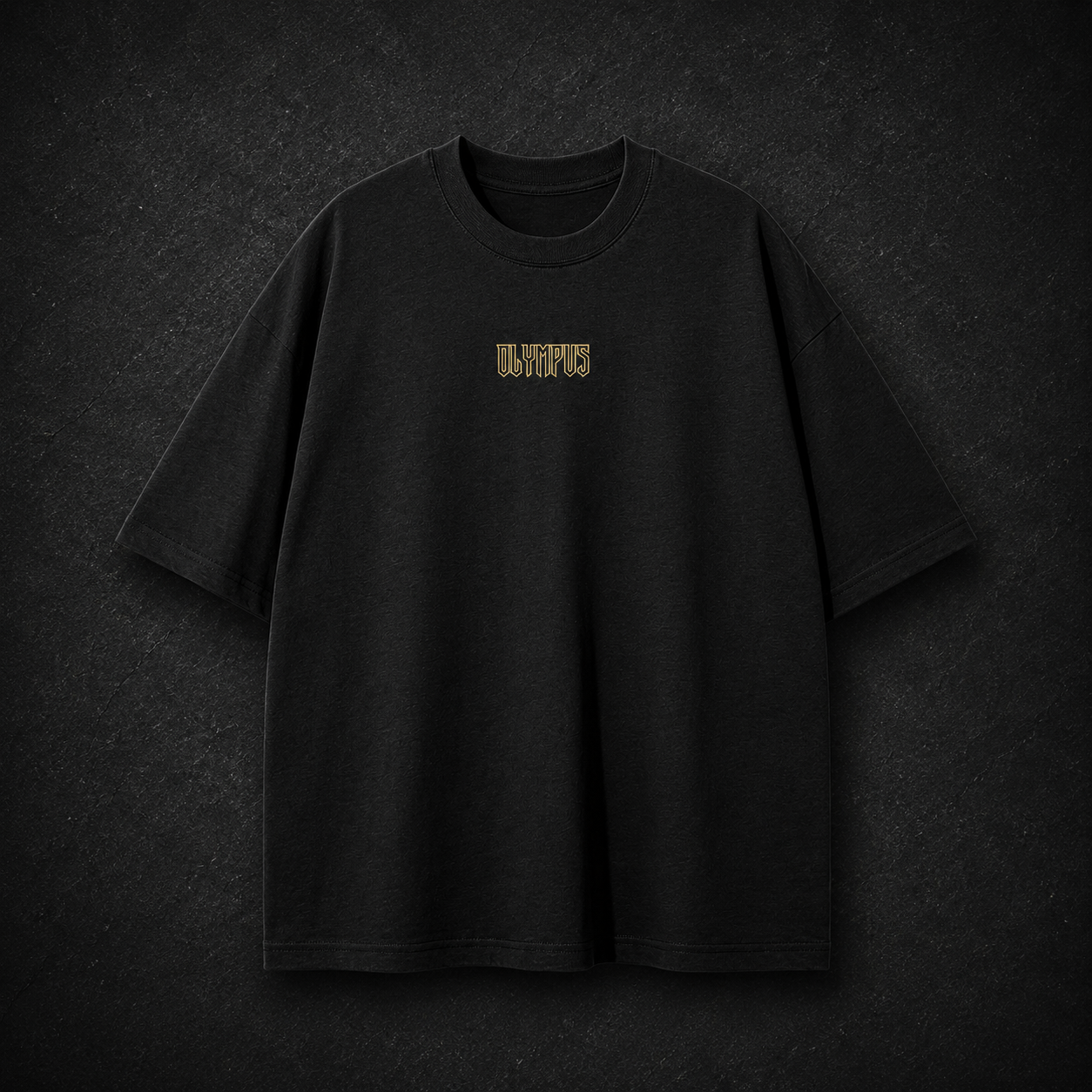 Black OLYMPUS Aetos Eagle Heavyweight Graphic Tee Front 
